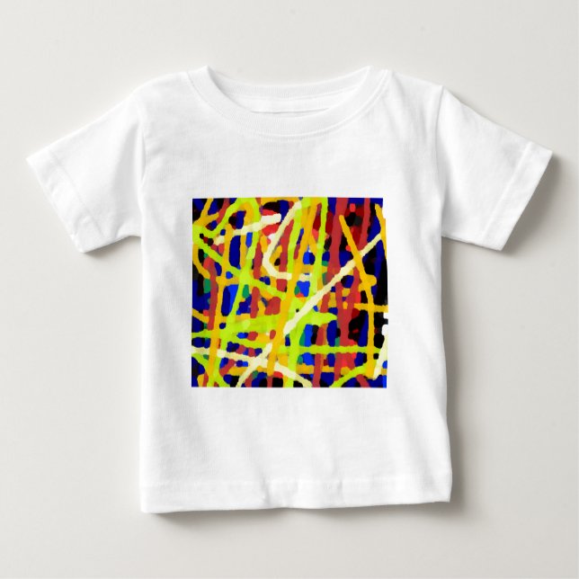 T-shirt Pour Bébé Oeuvre Abstraite colorée (Devant)