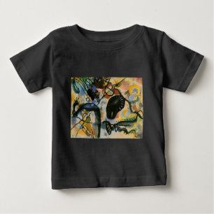 T-shirt Pour Bébé Oeuvre Abstraite de Kandinsky Black Spot