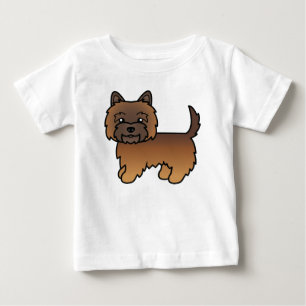 T-shirt Pour Bébé Œuvre d'art caricaturale de chien Cairn Terrier Br