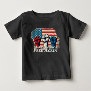 T-shirt Pour Bébé Œuvre d'art Make America Free Again