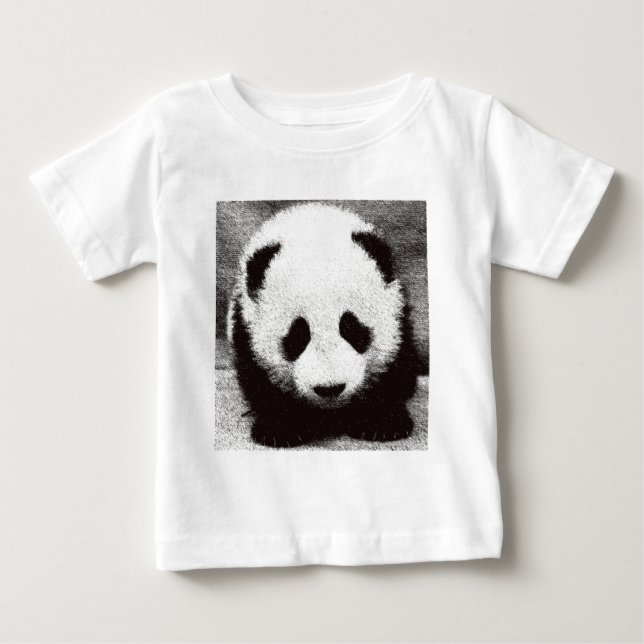 T-shirt Pour Bébé Œuvre d'art Panda (Devant)