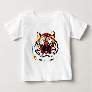 T-shirt Pour Bébé Oeuvre de tigres sauvages