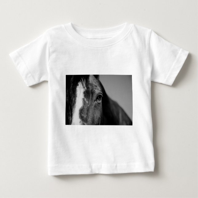 T-shirt Pour Bébé OEuvre d'oeil noir blanc (Devant)