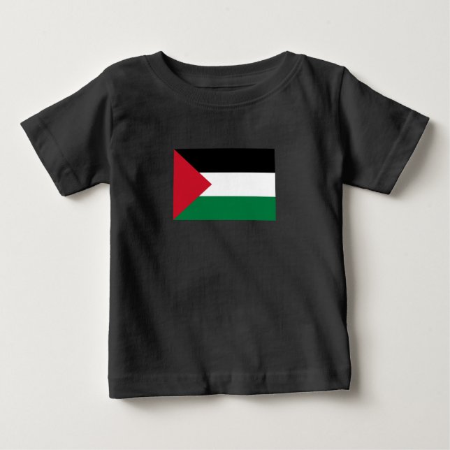 T-shirt Pour Bébé officiellement le drapeau de l'État de Palestine (Devant)