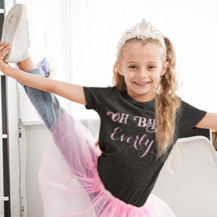 T-shirt Pour Bébé Oh Baby Personnalisé Fille Rose Fille