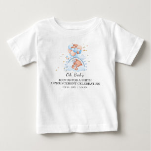 T-shirt Pour Bébé Oh Bébé Ours Mignon Annonce de Naissance