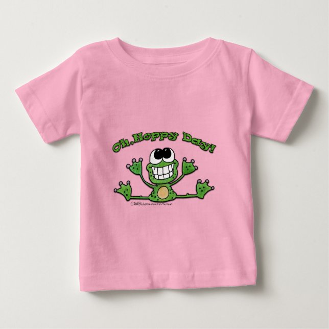 T-shirt Pour Bébé Oh, Hoppy Day- Frog (Devant)
