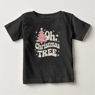 T-shirt Pour Bébé Oh Sapin Lumineux Joyeux Noël Xmas 