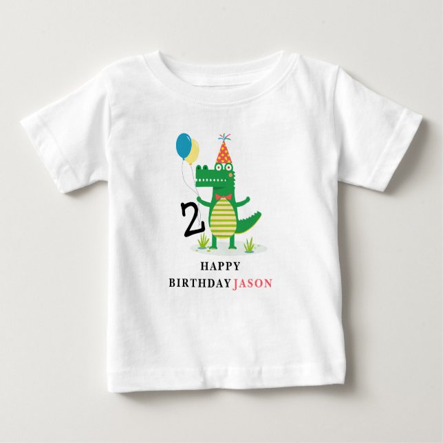 T-shirt Pour Bébé Oh Snap Cute Alligator dans le marais Enfants Anni (Devant)