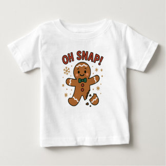 T-shirt Pour Bébé Oh Snap! Funny Gingerbread Cookie Christmas Design