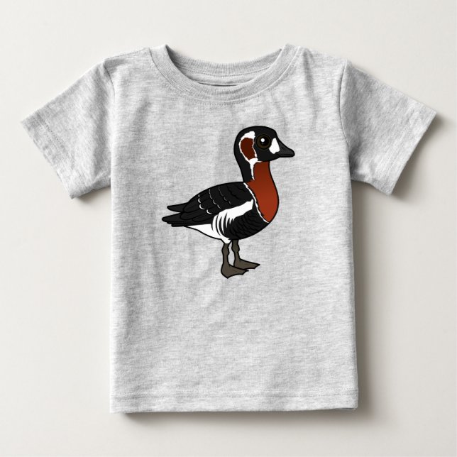 T-shirt Pour Bébé Oie à poitrine rousse Birdorable (Devant)