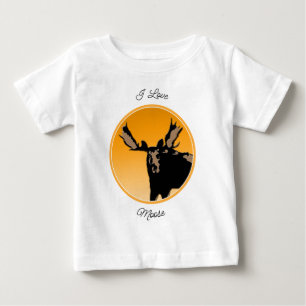 T-shirt Pour Bébé Oie au coucher du soleil - Art original de la faun