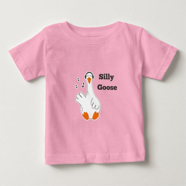 T-shirt Pour Bébé Oie bête, Oie bête, Oie bête, Oie (Devant)