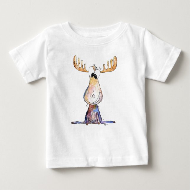 T-shirt Pour Bébé Oie blanche mignonne (Devant)