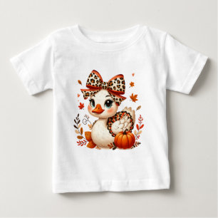 T-shirt Pour Bébé Oie d'automne mignonne