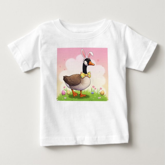 T-shirt Pour Bébé Oie de Pâques (Devant)