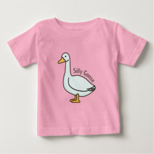T-shirt Pour Bébé Oie drôle, amoureux d'oie, oie idiote