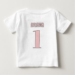 T-shirt Pour Bébé Oie Ridicule Rose Personnalisée Premier Anniversai