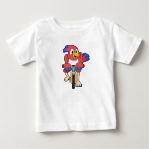 T-shirt Pour Bébé Oiseau avec bicyclette