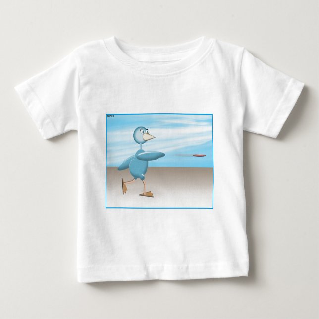 T-shirt Pour Bébé Oiseau bleu (Devant)