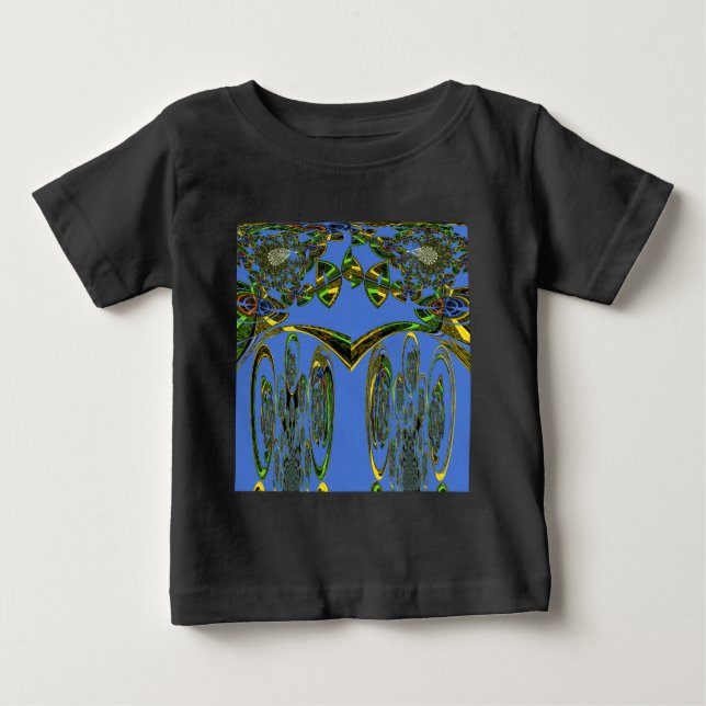 T-shirt Pour Bébé Oiseau bleu (Devant)