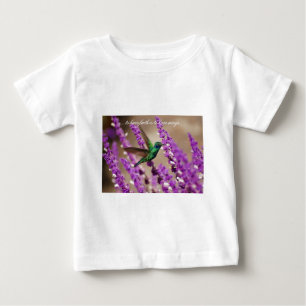 T-shirt Pour Bébé Oiseau de la Foi qui éclate des oreilles de violet