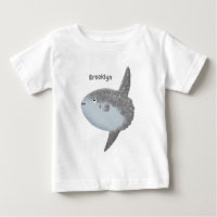 Oiseau de mer mola mola mignonne caricature