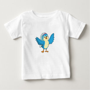 T-shirt Pour Bébé Oiseau en mariée avec Voile