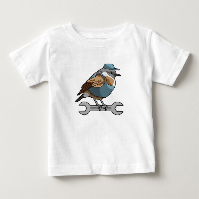 T-shirt Pour Bébé Oiseau en tireur avec clé (Devant)