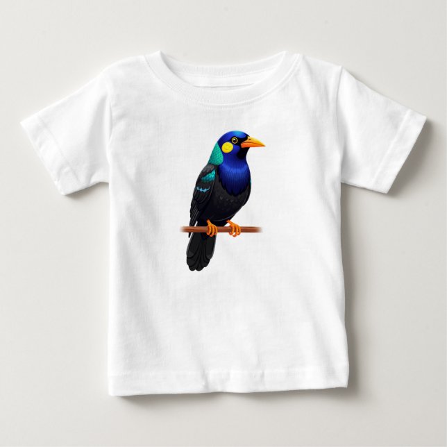 T-shirt Pour Bébé Oiseau Exotique Multi-Couleurs (Devant)