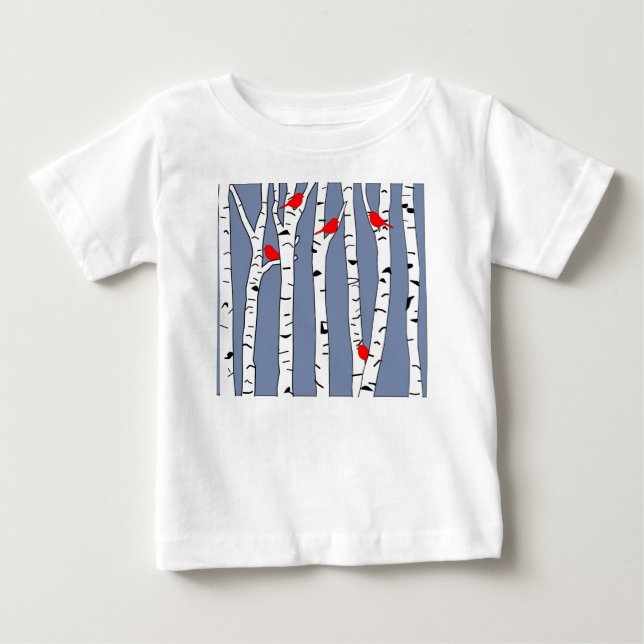 T-shirt Pour Bébé Oiseaux (Devant)