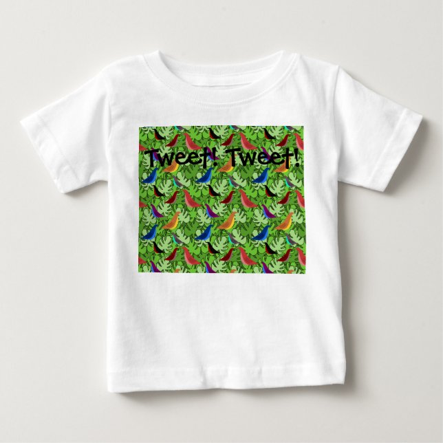 T-shirt Pour Bébé Oiseaux, oiseaux, oiseaux (Devant)