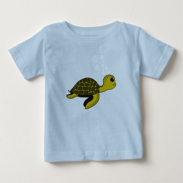 T-shirt Pour Bébé Okeanous la tortue (Devant)