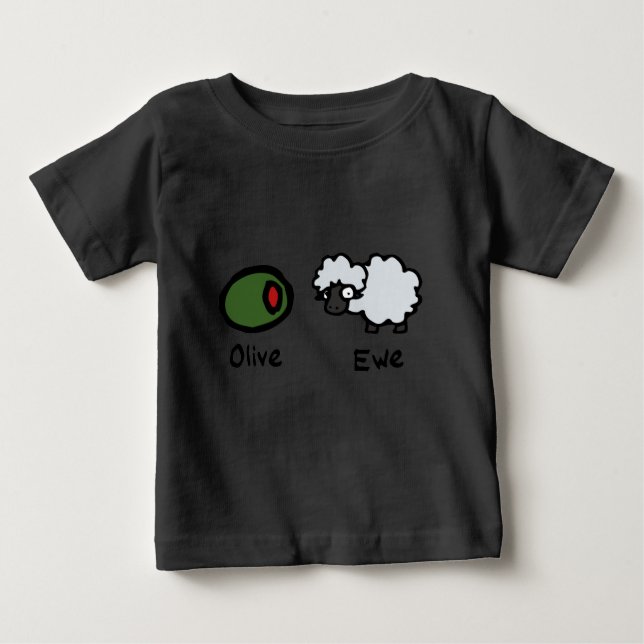 T-shirt Pour Bébé Olive Ewe (Devant)