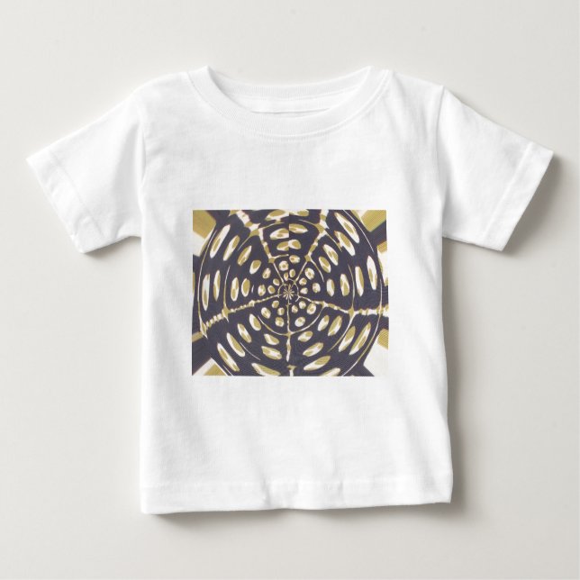 T-shirt Pour Bébé Olive Green Polka Point Radial Motif Art Imprimer (Devant)