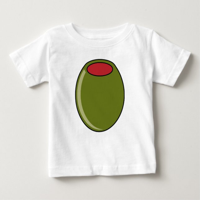 T-shirt Pour Bébé Olive verte (Devant)