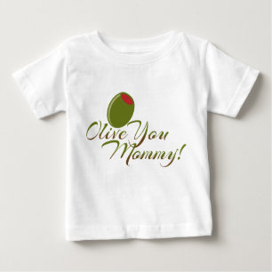 T-shirt Pour Bébé "Olive You Maman" Mignonne Costume de bébé