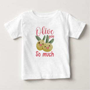 T-shirt Pour Bébé Olive You tant de jeu alimentaire amusant