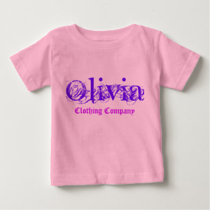 T-shirt Pour Bébé Olivia Nom Compagnie de Vêtements Baby Shirts