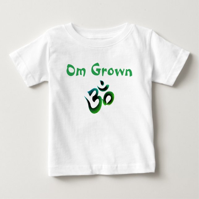 T-shirt Pour Bébé Om Grown Green Baby Tee (Devant)