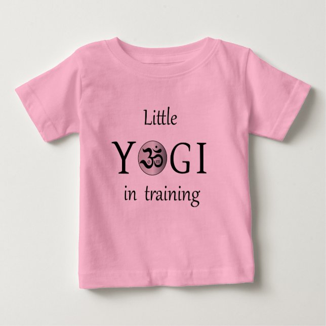 T-shirt Pour Bébé Om zen joli yogi yogi bébé tutu bodysuit rose (Devant)