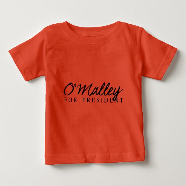 T-shirt Pour Bébé O'Malley For President Signature (Devant)