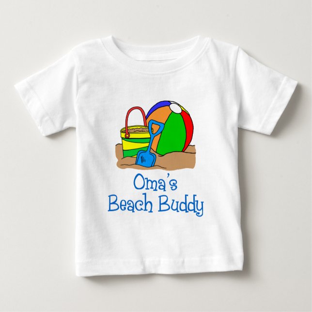 T-shirt Pour Bébé Oma's Beach Buddy (Devant)