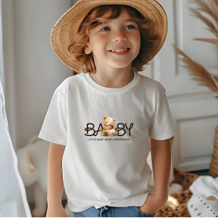 T-shirt Pour Bébé On peut attendre la fête Baby shower de l'aquarell