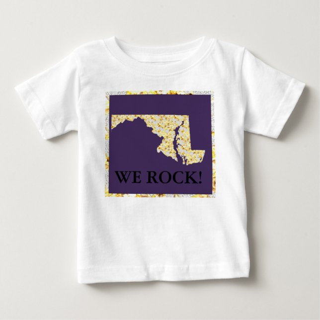 T-SHIRT POUR BÉBÉ ON ROCK ! (Devant)