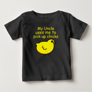 T-shirt Pour Bébé Oncle hilarant et poussin mignon
