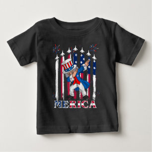 T-shirt Pour Bébé Oncle patriotique Sam Dabbing 4 juillet
