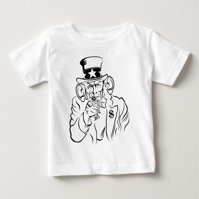 T-shirt Pour Bébé Oncle Sam (Devant)