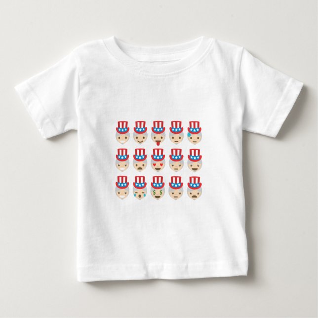 T-shirt Pour Bébé oncle sam emoji (Devant)