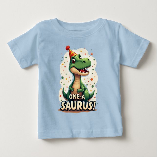 T-shirt Pour Bébé One-A-Saurus (Devant)